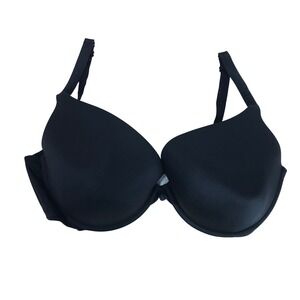 Cacique Smooth Boost Plunge Bra Black Underwire Padded 42F Lane Bryant